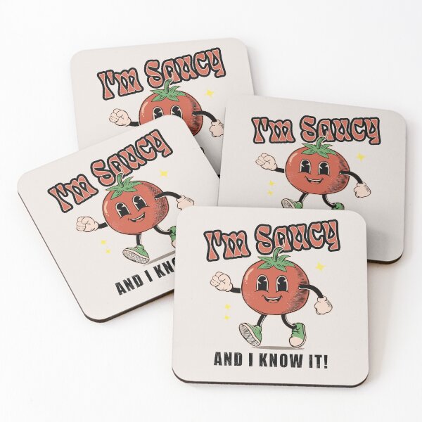 Item preview, I'm Saucy And I Know It! Sassy Tomato Retro Cartoon_ Light Colors designed and sold by Osaya-Store.