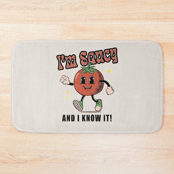 Item preview, I'm Saucy And I Know It! Sassy Tomato Retro Cartoon_ Light Colors designed and sold by Osaya-Store.