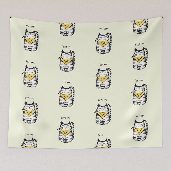 Item preview, Hand drawn illustration sketch of funny cats designed and sold by Makitsu Neko.