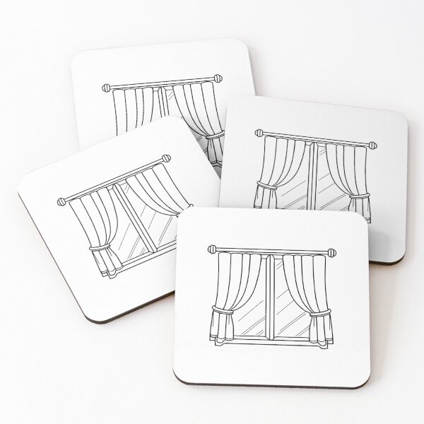 Item preview, Simple doodle Window and minimalist curtain designed and sold by rasagamastore.