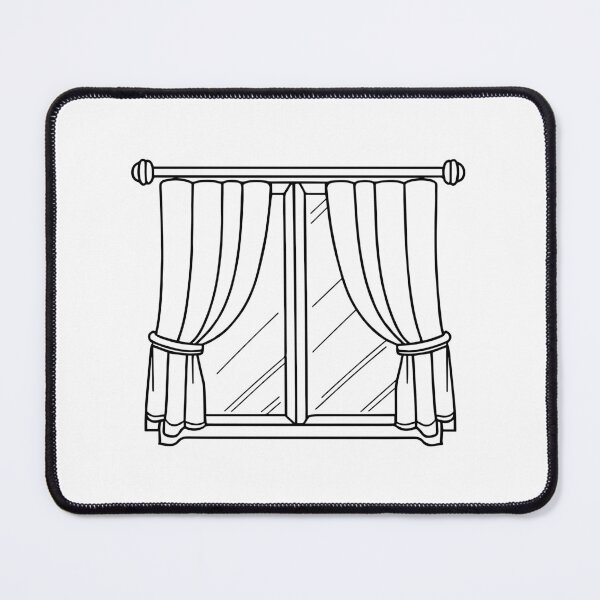 Item preview, Simple doodle Window and minimalist curtain designed and sold by rasagamastore.