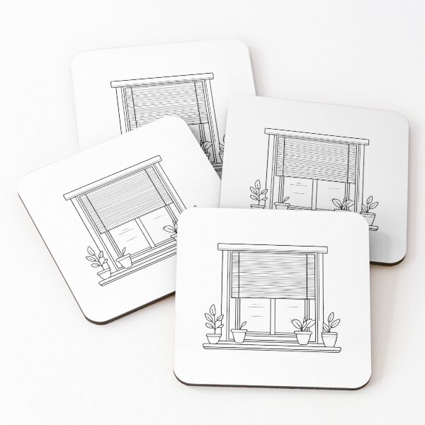 Item preview, Dibujo sencillo en forma de garabato de una ventana con persiana. designed and sold by rasagamastore.