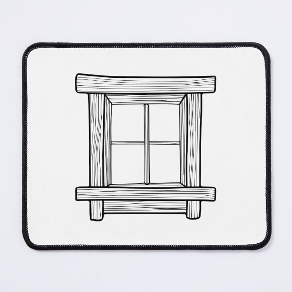 Item preview, Illustration of a window in a rustic cabin designed and sold by rasagamastore.