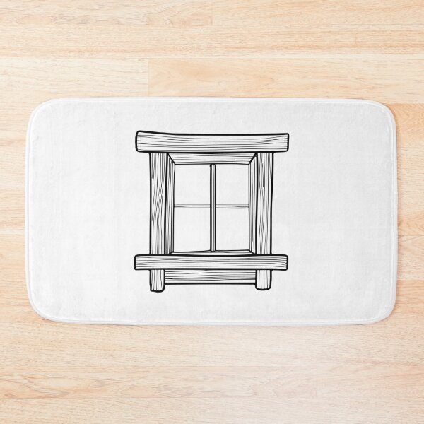 Item preview, Illustration of a window in a rustic cabin designed and sold by rasagamastore.