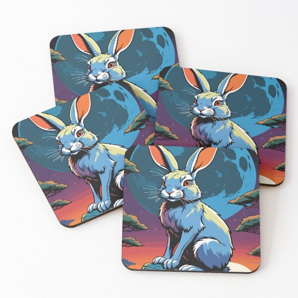 Item preview, The rabbit stares at the full moon. designed and sold by Whose-sweat.