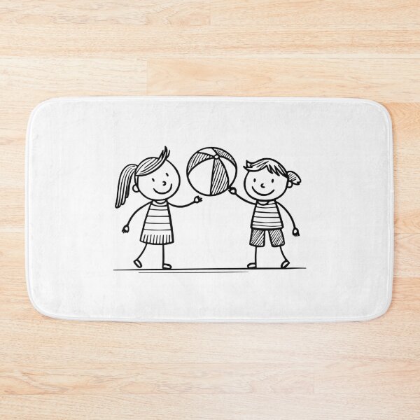 Item preview, Drawing of children playing with beach balls designed and sold by rasagamastore.