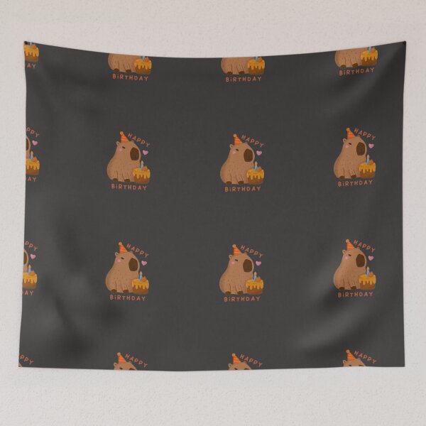 Item preview, Capybara holiday Happy Birthday Congratulations designed and sold by Aloelora.