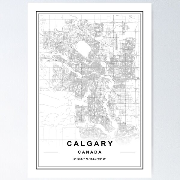 Item preview, Calgary Map designed and sold by SHAMPAIN-ART-CO.