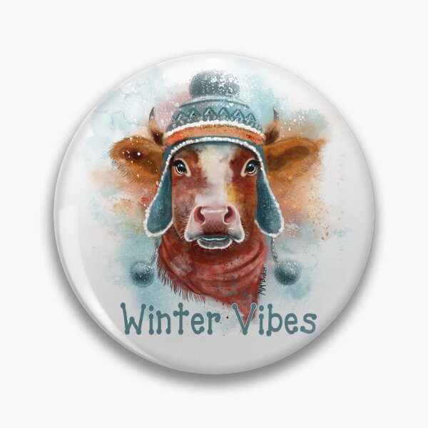 Item preview, Winter Vibes, Cow In A Toboggan designed and sold by MMc Buck.