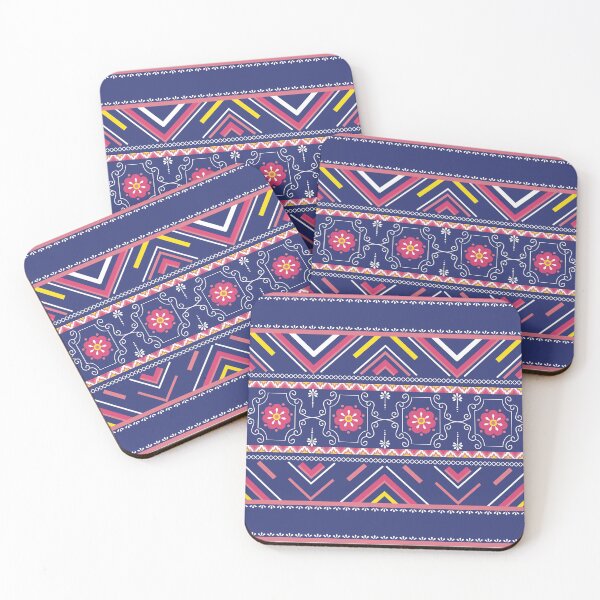 Item preview, Geometric pattern floral pink. designed and sold by PolkaStudio.