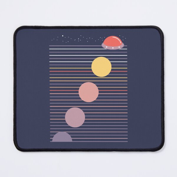 Item preview, Unidentified Flying Sunrise, Minimal sun phases, ufo, nature designed and sold by therocketman.