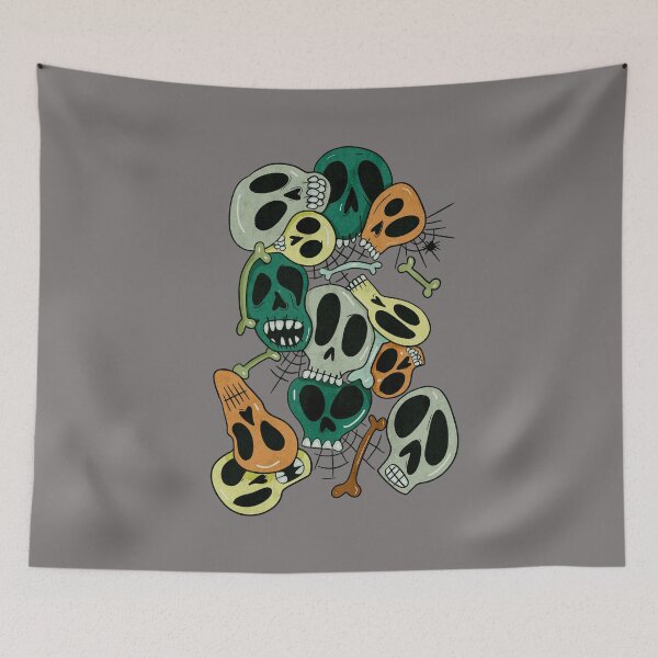 Item preview, Skulls and Bones in Cobwebs designed and sold by wildjellybeans.
