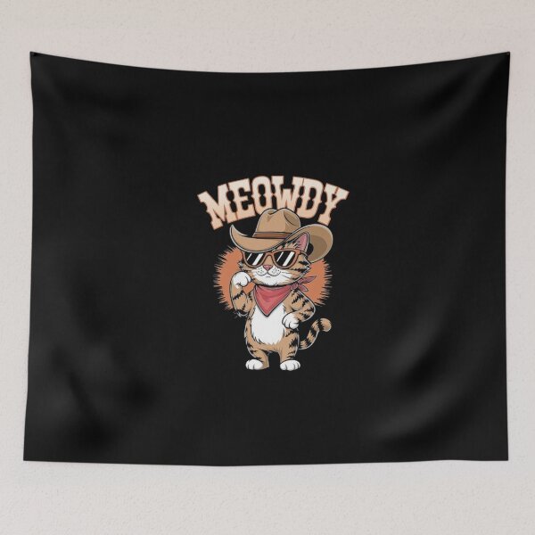 Item preview, Cute Cowboy Cat with Meowdy designed and sold by love3617.
