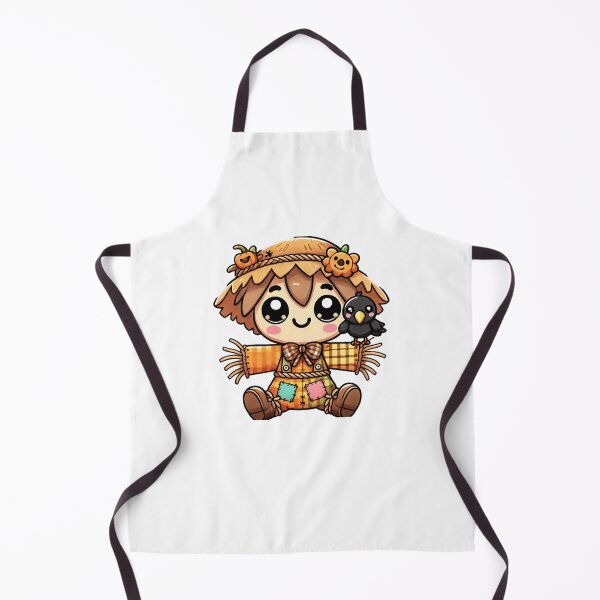 Item preview, Kawaii Scarecrow with Crow - Cute and Playful Autumn Cartoon Design designed and sold by DiverzeDesignz.