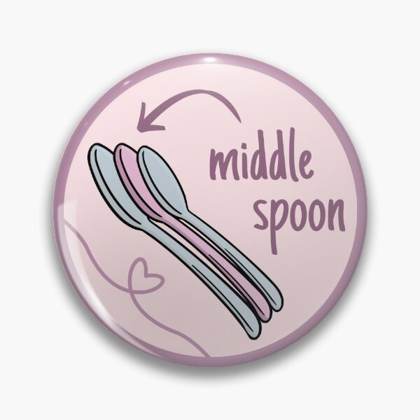 Item preview, Funny Polyamorous Matching Middle Spoon designed and sold by Furia LGBTQ+ Accessories.