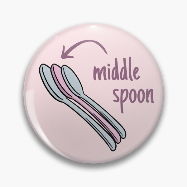 Item preview, Funny Polyamorous Matching Middle Spoon designed and sold by Furia LGBTQ+ Accessories.