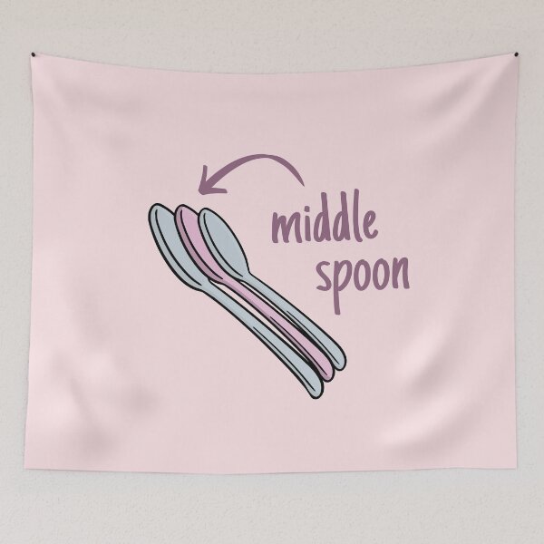 Item preview, Funny Polyamorous Matching Middle Spoon designed and sold by Furia LGBTQ+ Accessories.
