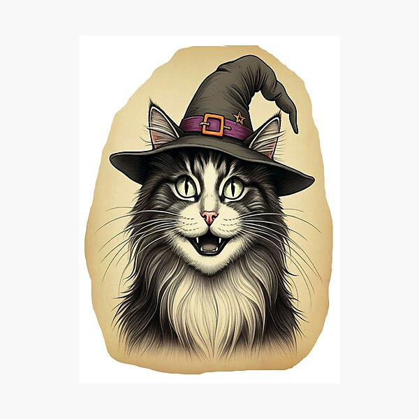 Item preview, Wizard Cat Halloween designed and sold by BlackCoralArt.