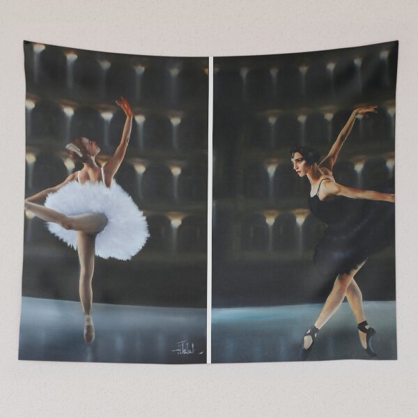 Item preview, Two swan - Artem Tuliuk original oil painting designed and sold by Artem Tuliuk.