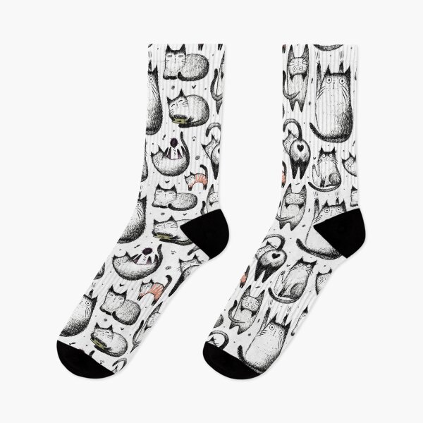Item preview,  Hand drawn illustration sketch of funny cats designed and sold by Makitsu Neko.