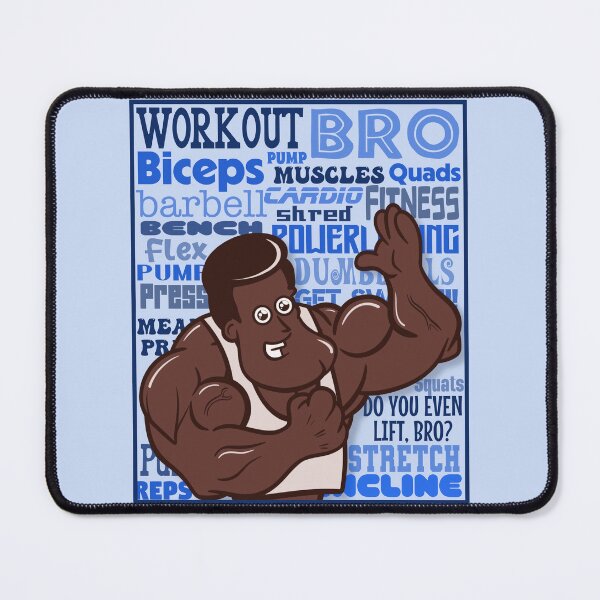 Item preview, Workout Bro (darker skin version with blue) designed and sold by WatershipBound.