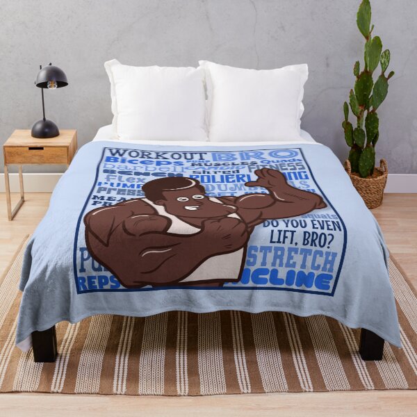 Item preview, Workout Bro (darker skin version with blue) designed and sold by WatershipBound.