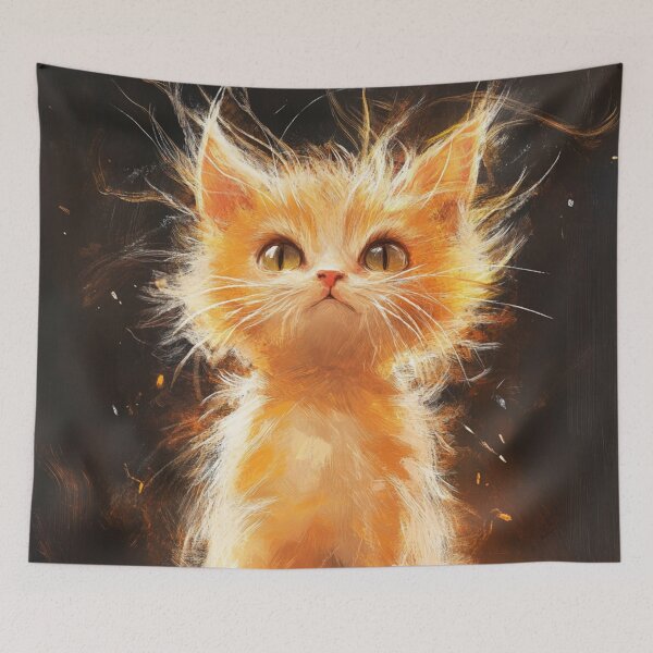 Item preview, Little Shiny Tater Tot Cat Art designed and sold by GrinGalore.