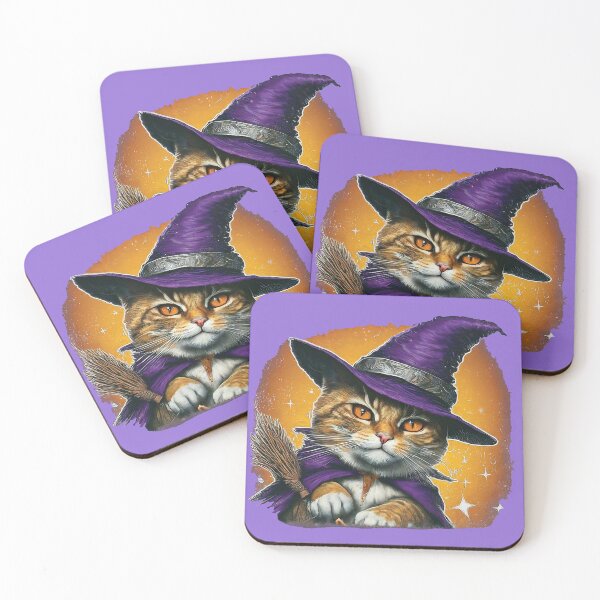 Item preview, Witch cat Halloween designed and sold by BlackCoralArt.