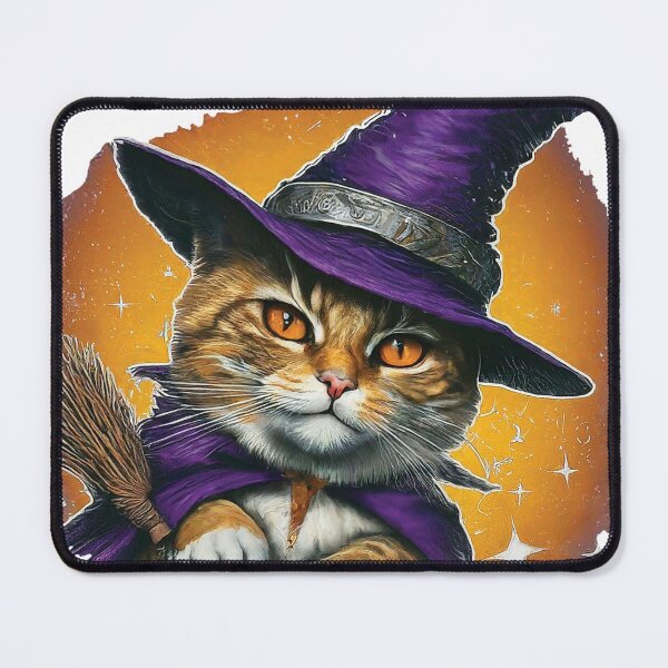 Item preview, Witch cat Halloween designed and sold by BlackCoralArt.