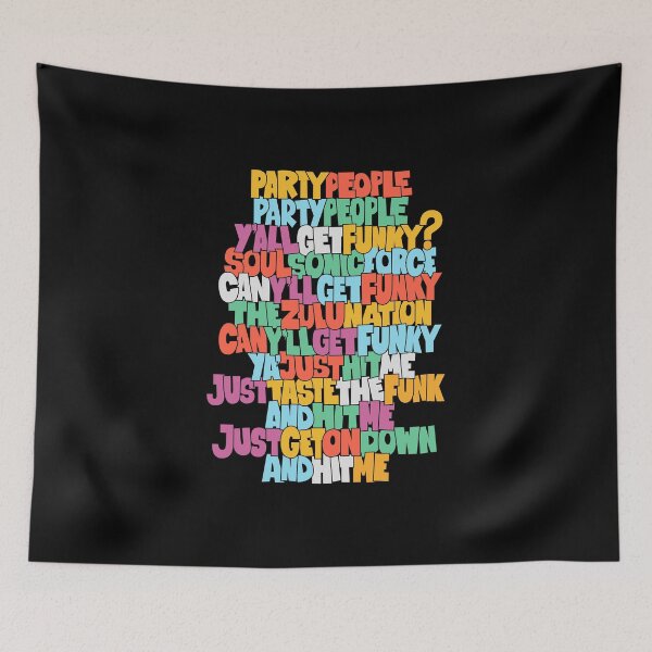 Item preview,  Planet Rock Lyrics - Afrika Bambaataa Block Letter Art designed and sold by Boogosh.