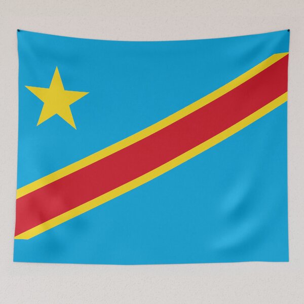 Item preview, DR Congo Flag Print: Star and Stripes of Hope designed and sold by communedesigns.