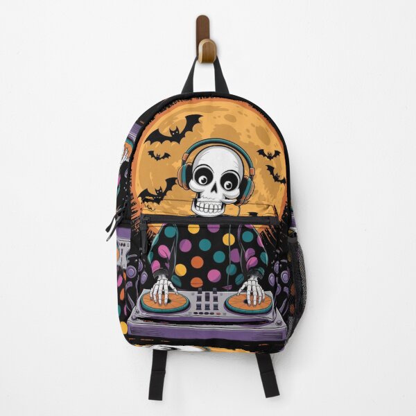 Item preview, Cheerful skeleton playing music, dj skeleton, electric music skeleton, designed and sold by KolorellaS.