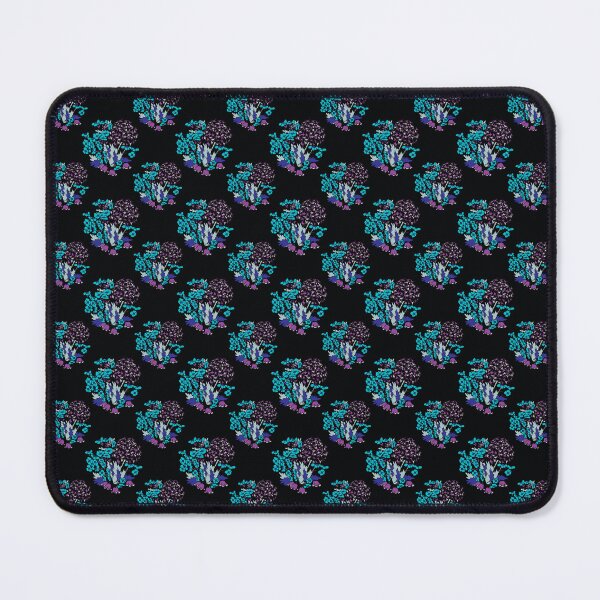 Item preview, Floral pattern blue version black background. designed and sold by GENEST-V.