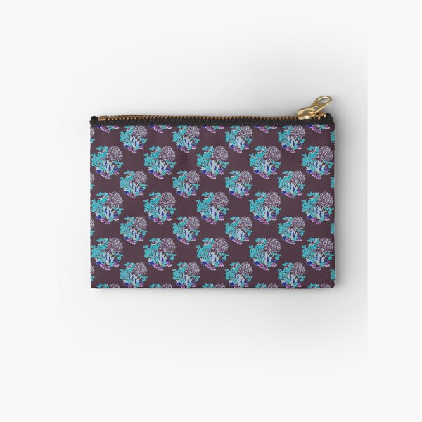 Item preview, Floral pattern blue version brown background. designed and sold by GENEST-V.