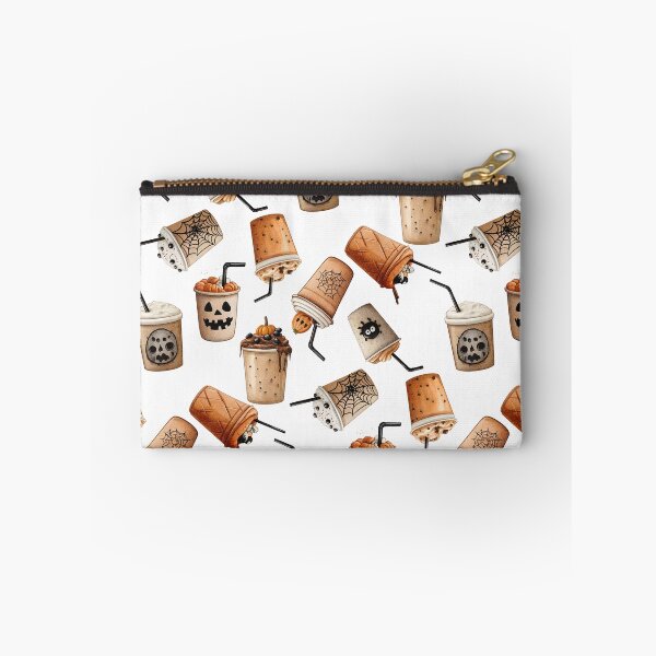 Item preview, Seamless pattern with sweet drink and chocolate latte balls, straws, evil smile designed and sold by natalidesign.