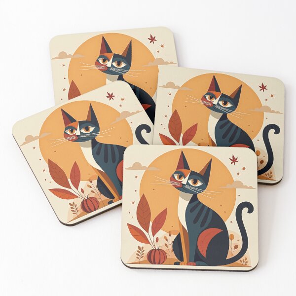 Item preview, Cubism Cat in Autumn designed and sold by fulldreamer2021.