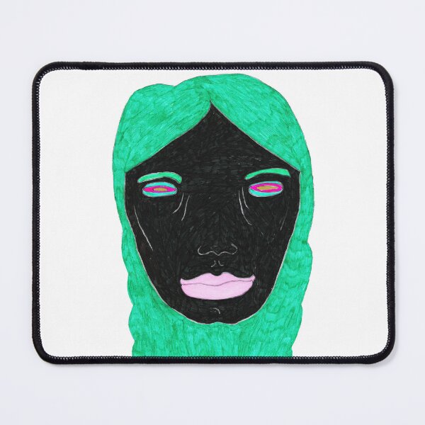 Item preview, Face drawing with green hair and pink eyes designed and sold by FVLflavism.