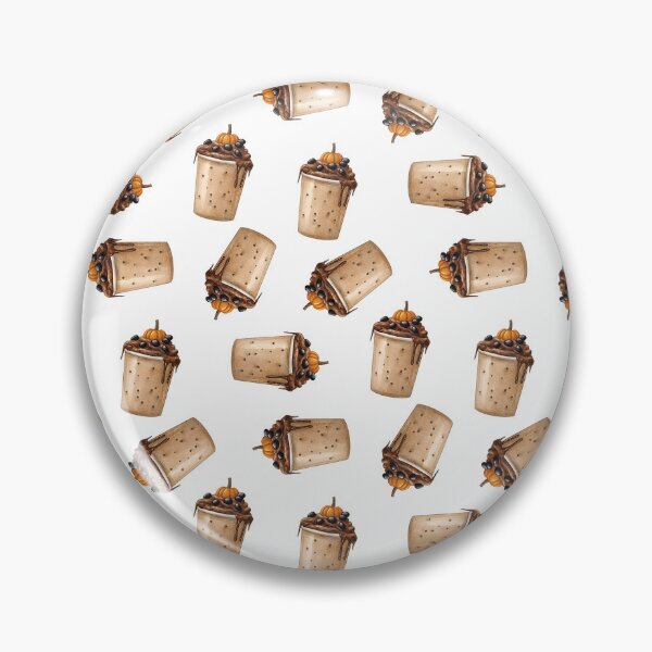 Item preview, Seamless pattern with sweet drink and chocolate latte balls, cute pumpkin designed and sold by natalidesign.