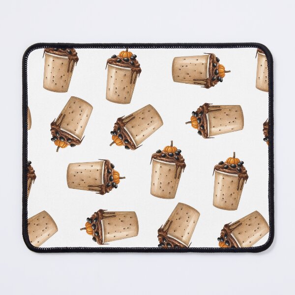 Item preview, Seamless pattern with sweet drink and chocolate latte balls, cute pumpkin designed and sold by natalidesign.