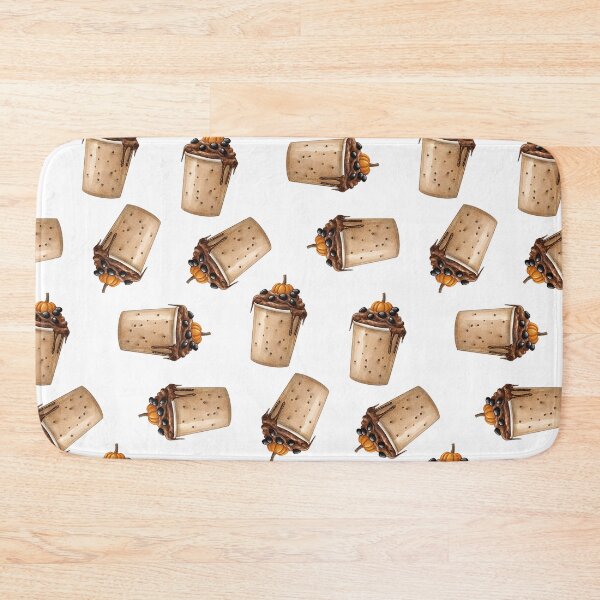 Item preview, Seamless pattern with sweet drink and chocolate latte balls, cute pumpkin designed and sold by natalidesign.