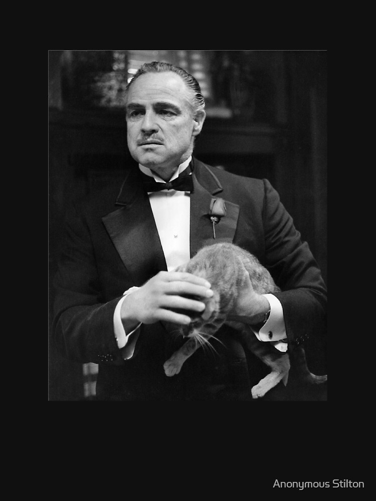 The Godfather Holding A Cat T Shirt By Andreseg1 Redbubble