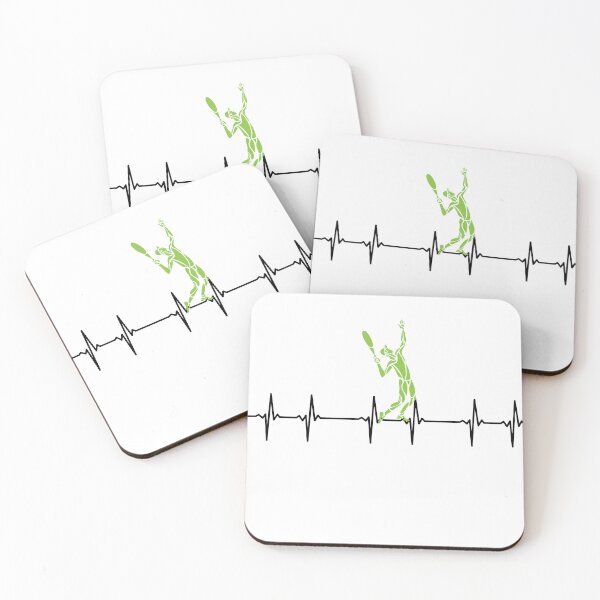 Item preview, Cute and original illustration of love for tennis. ECG My heart beats with tennis. Perfect gift. designed and sold by StyleFused.