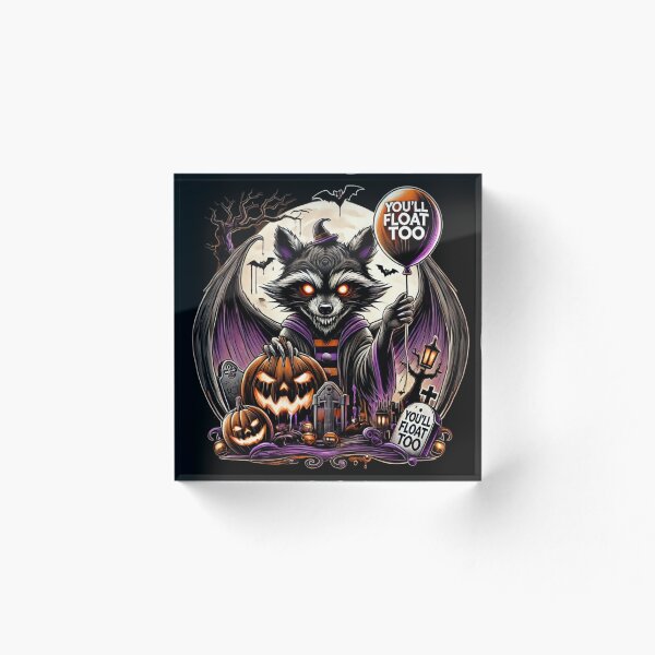 Item preview, También flotarás Mapache de terror de Halloween designed and sold by Designbymint.