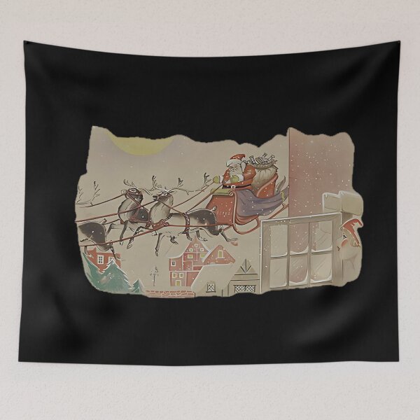 Item preview, Christmas Magic: Santa’s Soaring Sleigh in the Night Sky designed and sold by jglobal360.