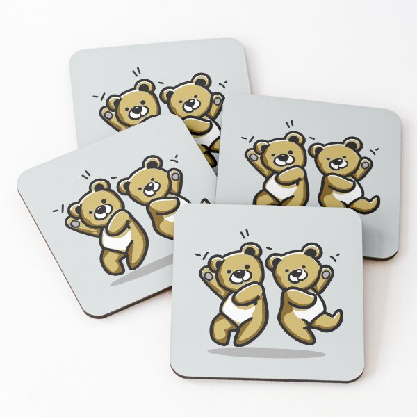 Item preview, Dancing Cartoon Teddy Bears Art designed and sold by ZetaDream.