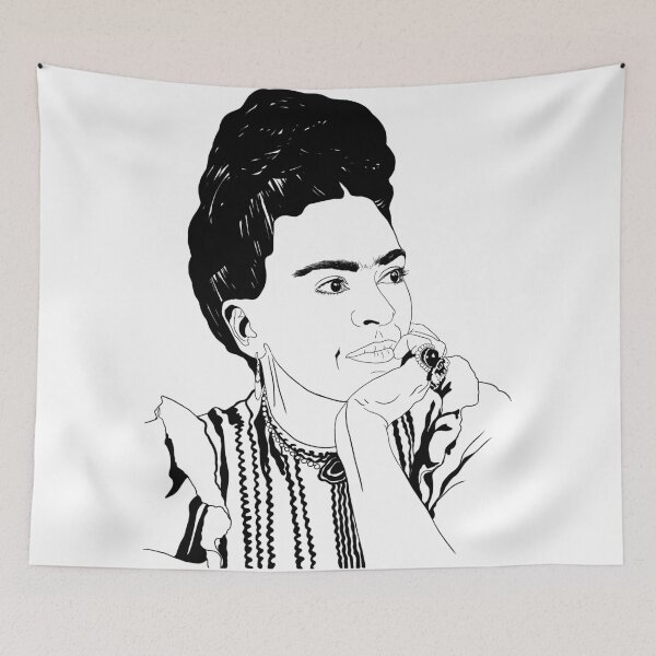 Item preview, Frida Kahlo - black drawing designed and sold by GENEST-V.