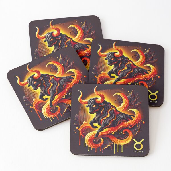 Item preview, Fiery Taurus Zodiac Sign designed and sold by Sototos® ⭐⭐⭐⭐⭐.