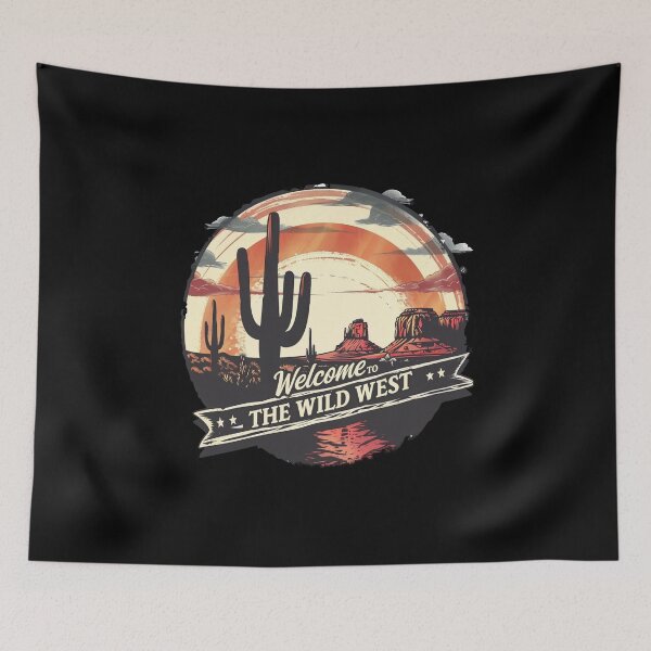 Item preview, Western Desert Vibes Cactus Sunset Art designed and sold by Aredbox.