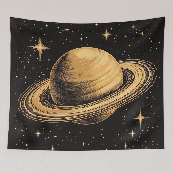 Item preview, A gold Saturn pattern design. designed and sold by HEMRO.
