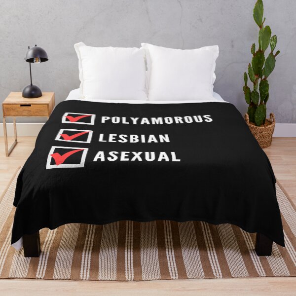 Item preview, Funny Polyamorous Lesbian Asexual designed and sold by Furia LGBTQ+ Accessories.